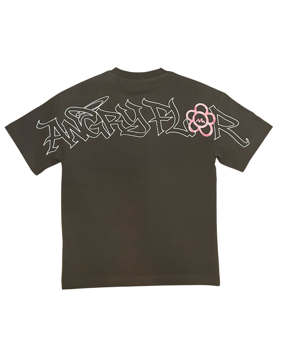 ANGRY FLOR TEE - DARK GREY