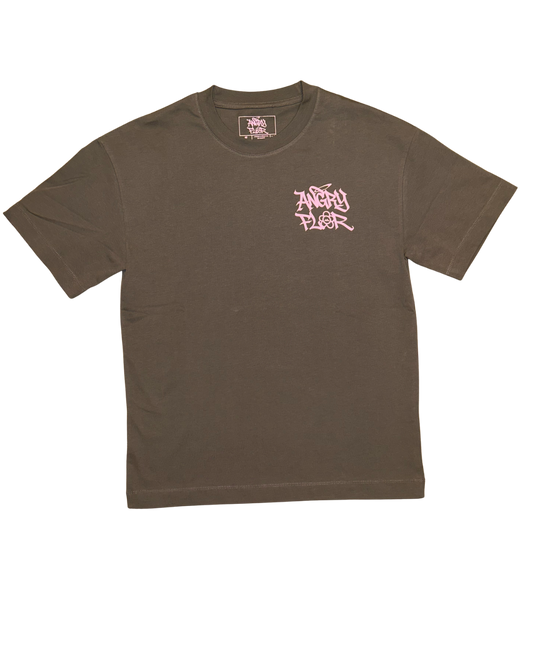ANGRY FLOR TEE - DARK GREY