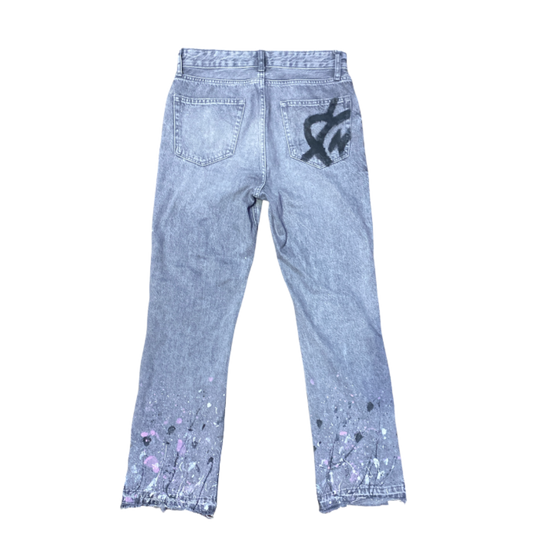 PAINTED DENIM PANTS