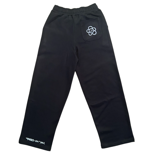 ANGRY FLOR FLARED PANTS - BLACK