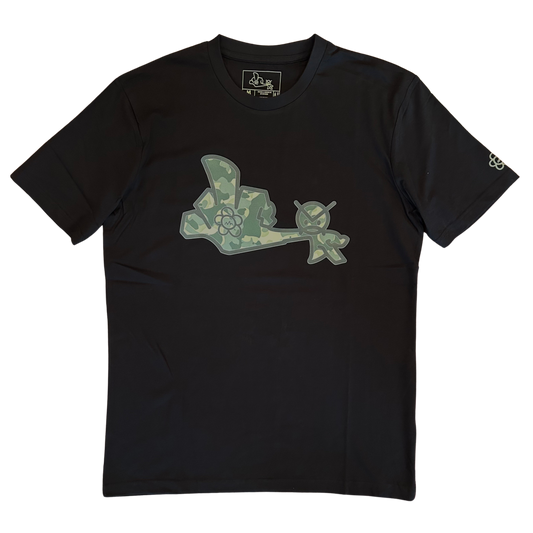 DRIPKO CAMOUFLAGE TEE - BLACK