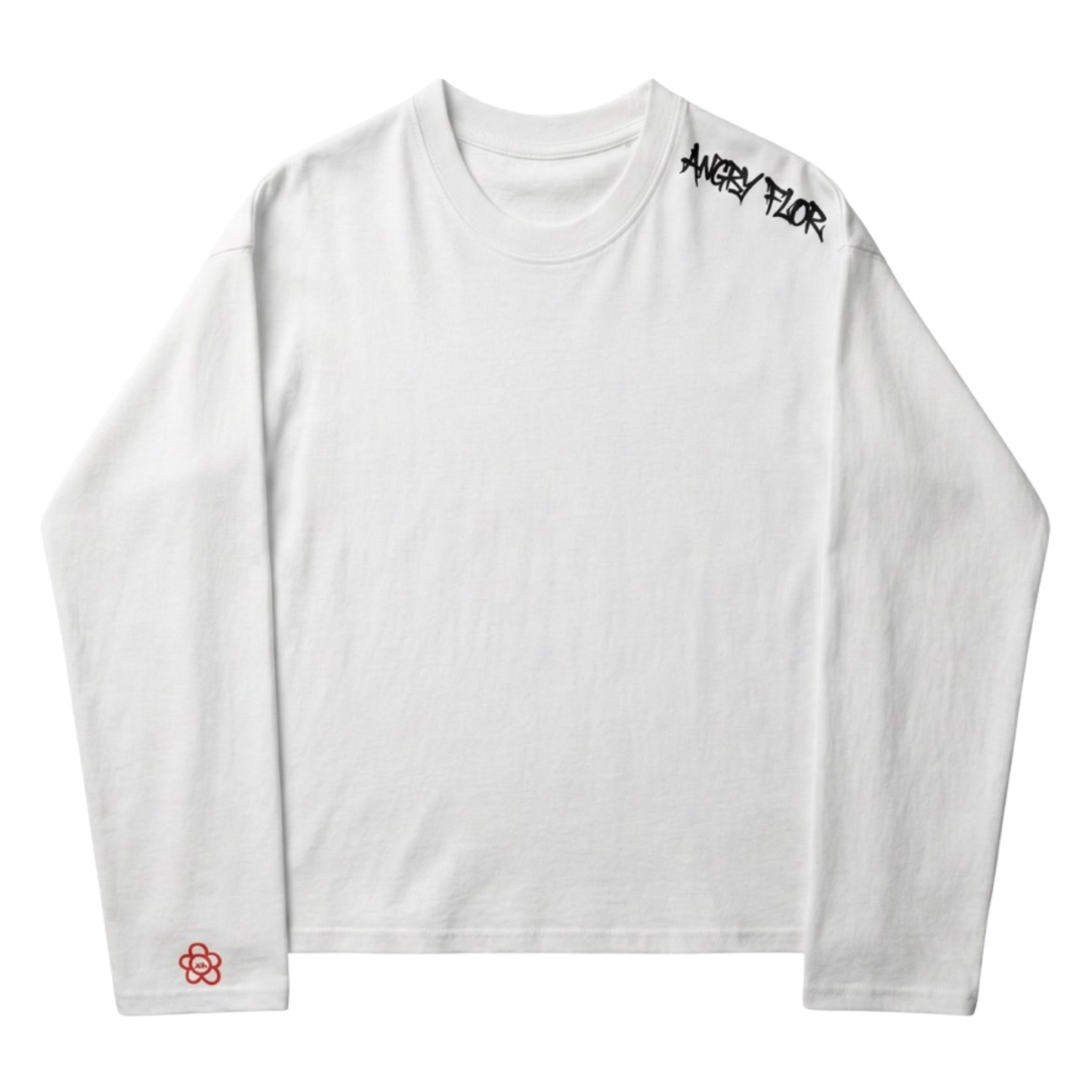HALF BLOOM LONG SLEEVE TEE - WHITE