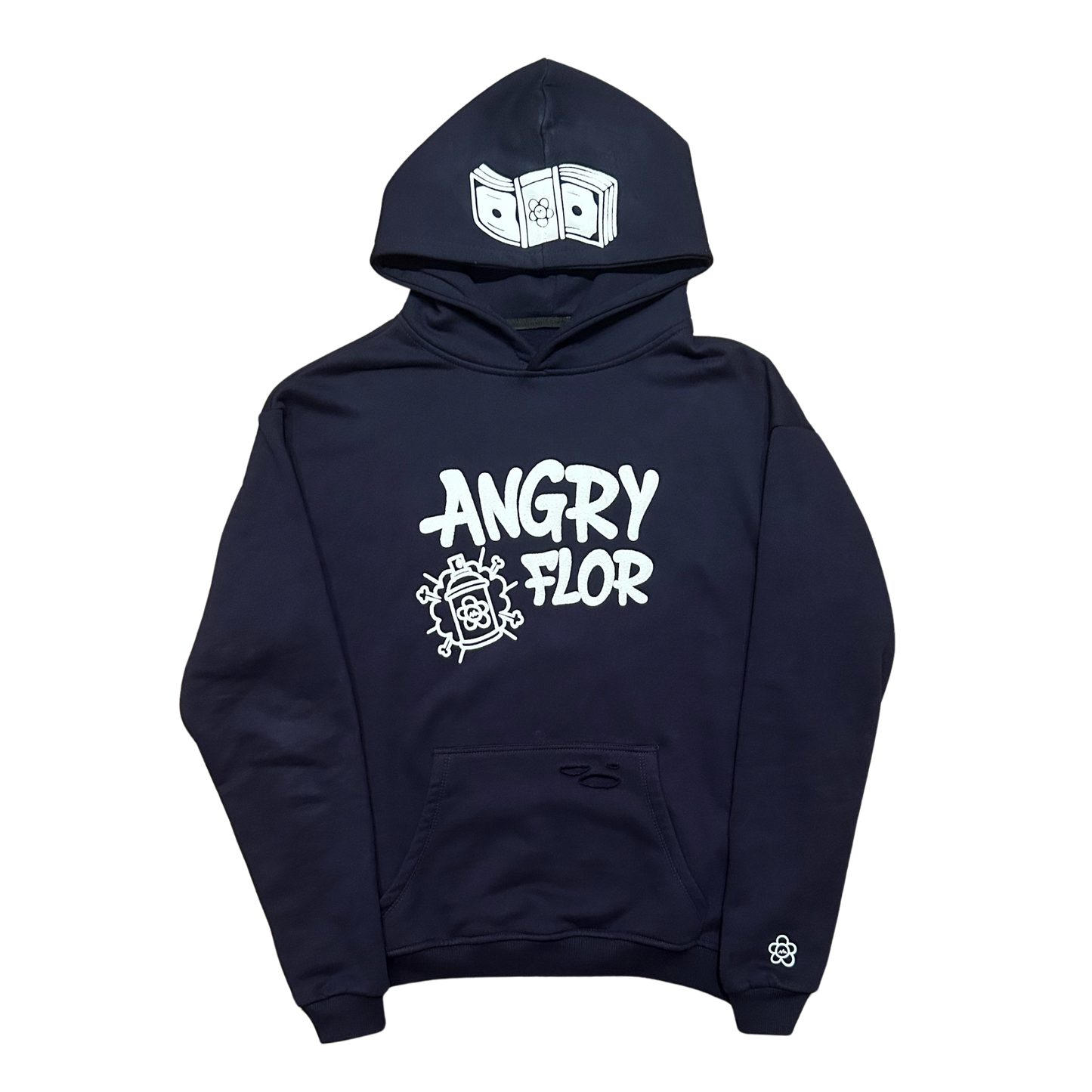 ANGRY FLOR HOODIE I - BLUE