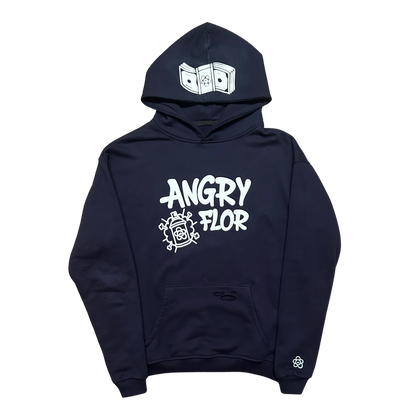 ANGRY FLOR HOODIE I - BLUE