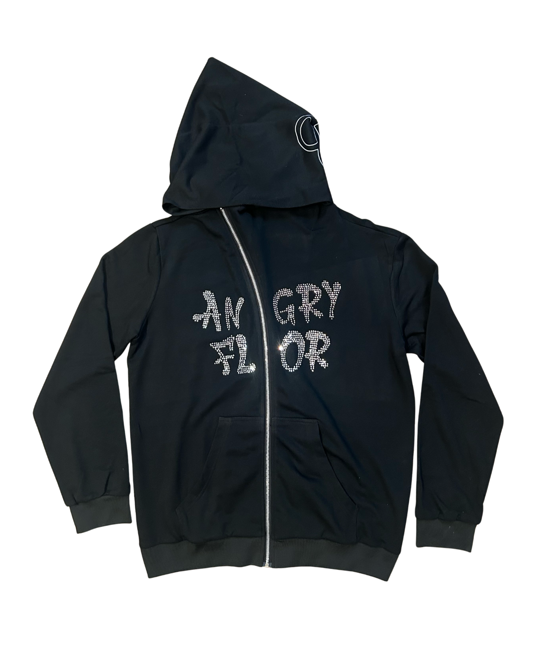 RHINESTONE ZIP HOODIE
