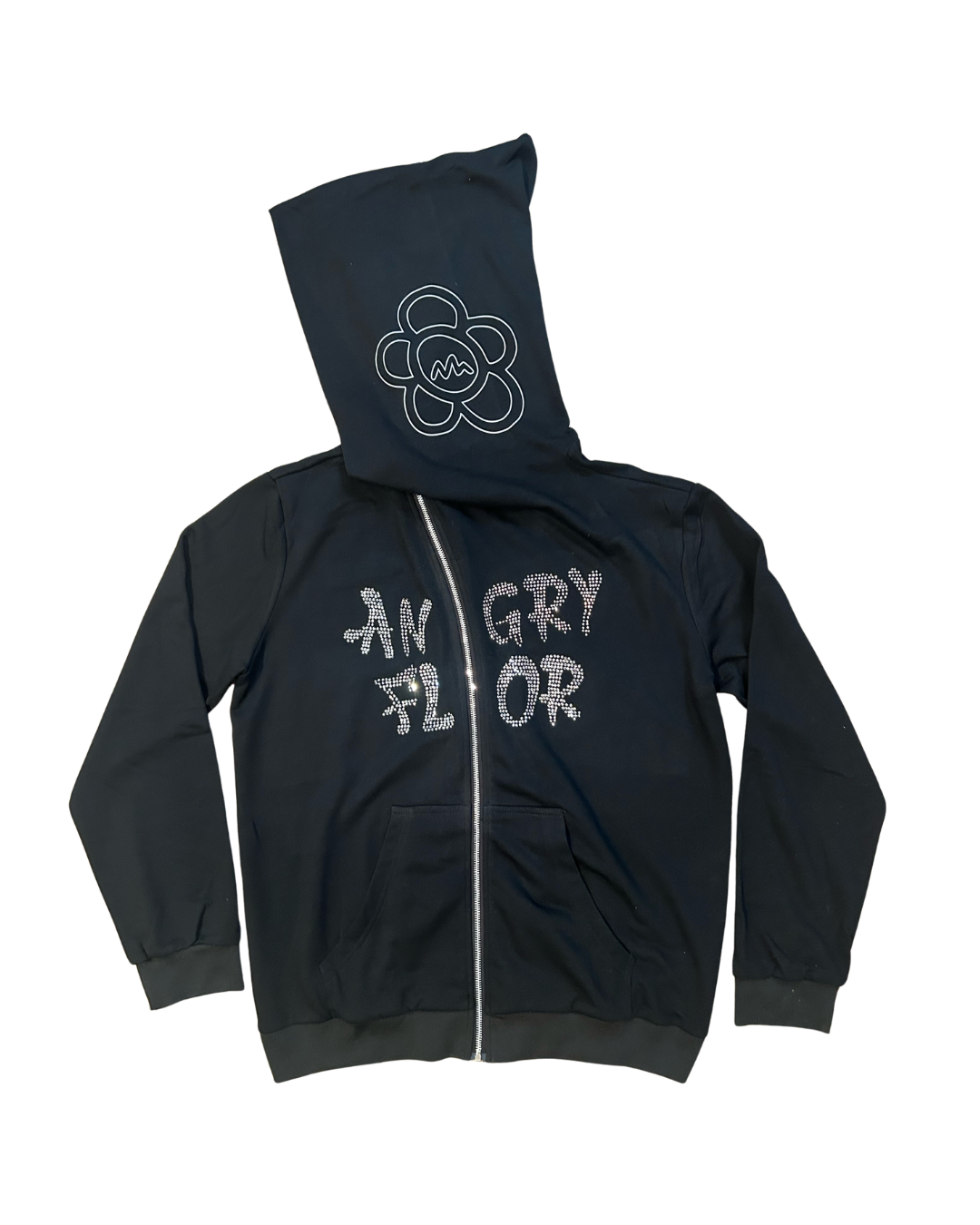 RHINESTONE ZIP HOODIE
