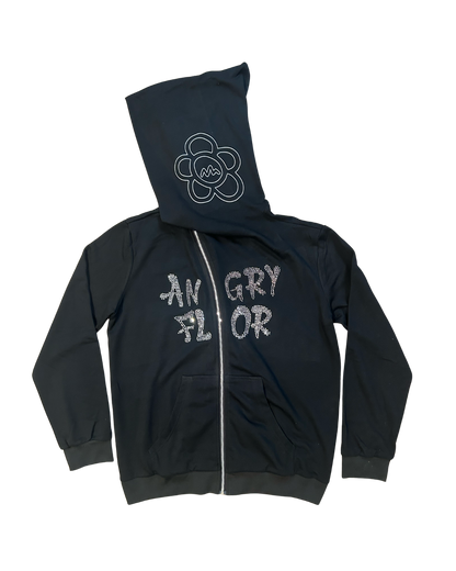 RHINESTONE ZIP HOODIE