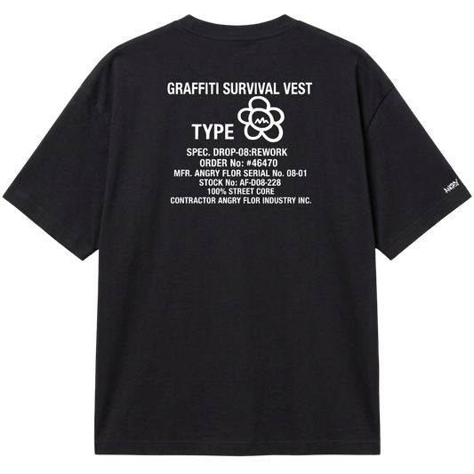 SERIAL 08 TEE - BLACK