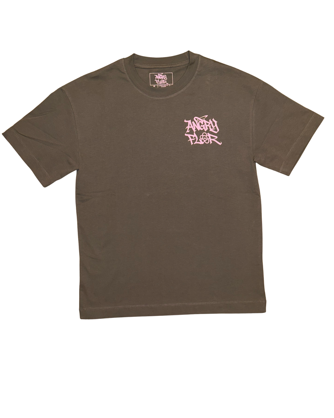 ANGRY FLOR TEE - DARK GREY