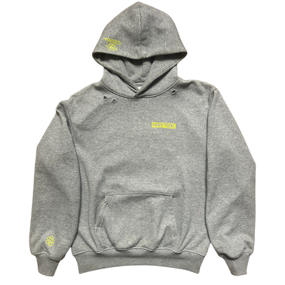 ANGRY FLOR HOODIE - GREY