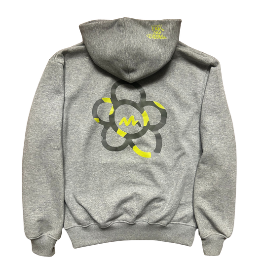 ANGRY FLOR HOODIE - GREY