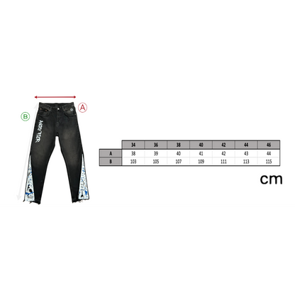 HANDMADE FLARED JEANS - BLACK