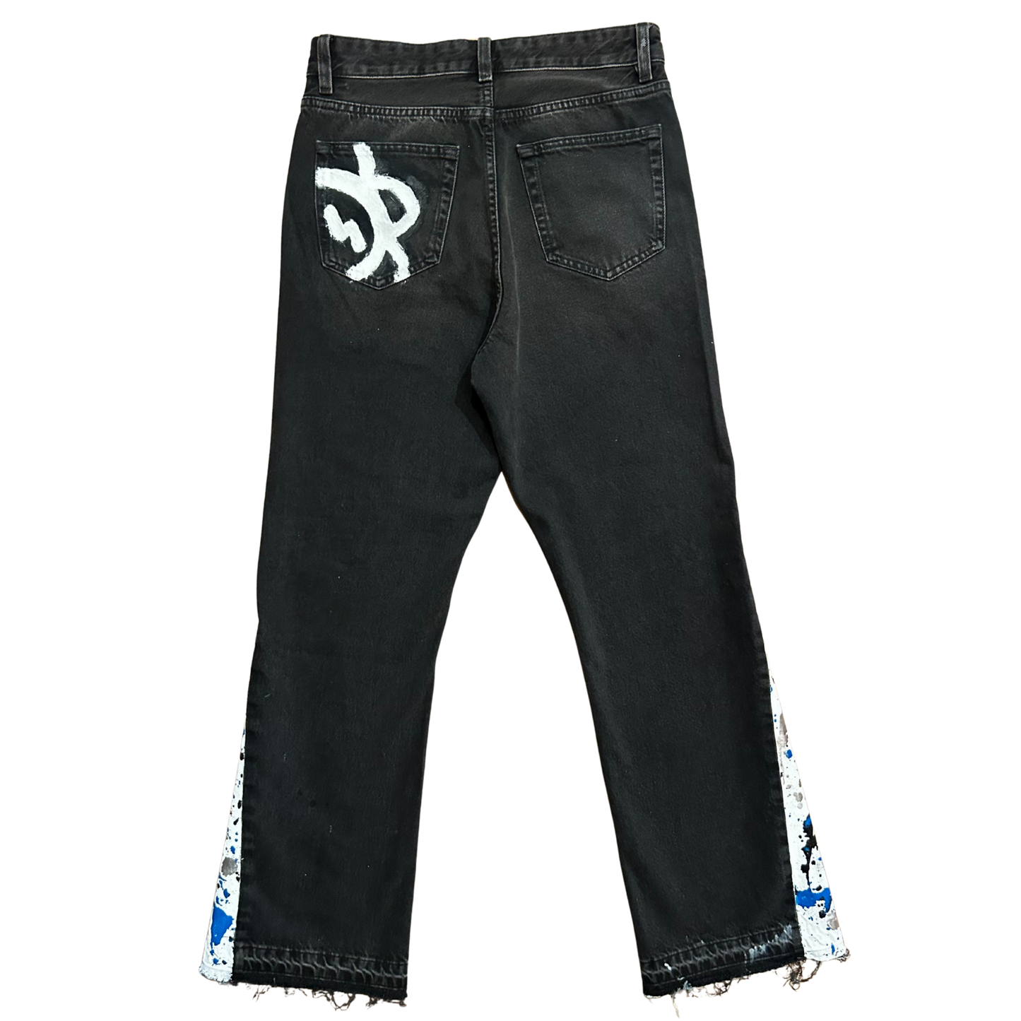 HANDMADE FLARED JEANS - BLACK