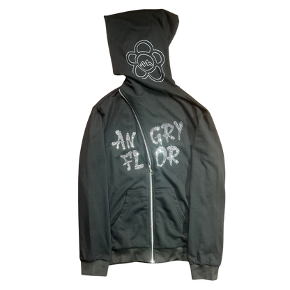 RHINESTONE ZIP HOODIE