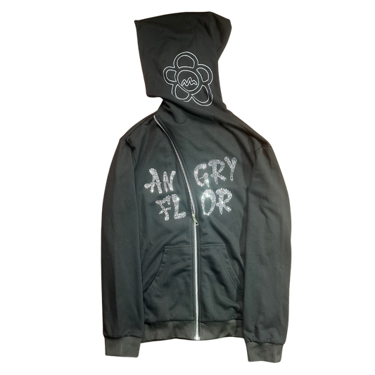 RHINESTONE ZIP HOODIE