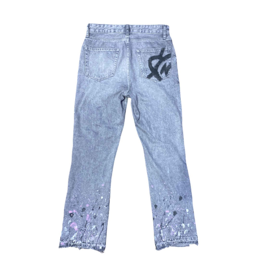 PAINTED DENIM PANTS
